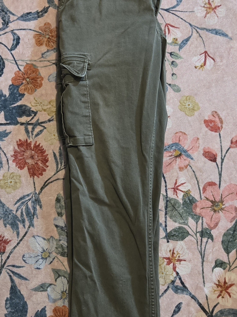 Sonoma Olive Cargo Pants with Side Flap Pockets